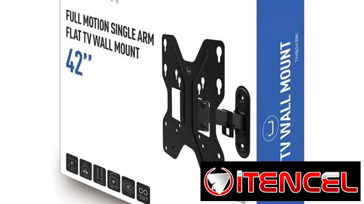 Soporte De Pared Unno Tekno Para TV 23–42” Brazo Articulado Full Motion VESA 200×200 Extensible 66lb