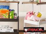 Organizador multifuncional de metal con ruedas  ✅Medidas: 80 cm altura x 30 x 43 cm ancho  🏷️ $30 usd