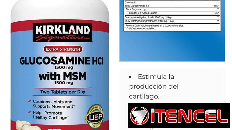 Glucosamine con MSM, HCL pomo de 375 tabletas