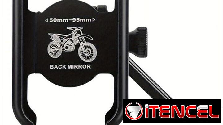 Soporte de Teléfono para Motocicleta de Aleación de Aluminio, Montura para Retrovisor $9.33