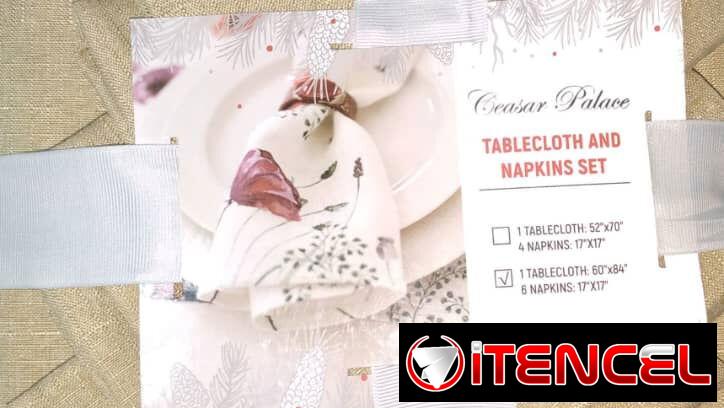 ***Rebaja***Set de mantel de hilo con servilletas