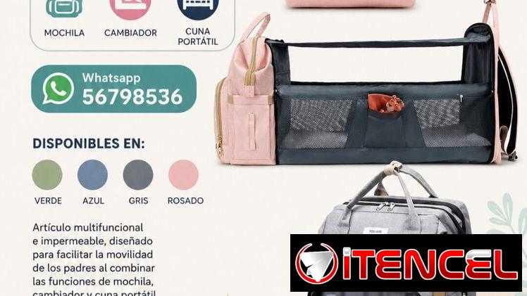 Mochila pañalera cuna