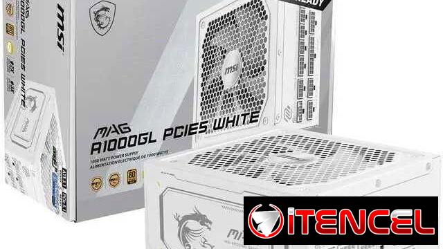 🎮 Fuente MSI MAG A1000GL PCIE5 White 🎮 ATX 3.1🔹200% PE🔹Japanese Capacitors🔹Flat Cables🔹Fluid Dynamic 📦0km