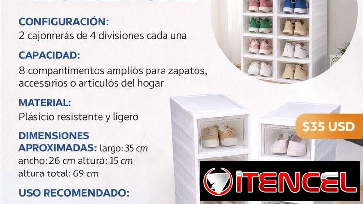 Cajone de Zapatos Plegable Doble
