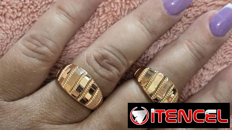 Anillos de oro laminado de 18k