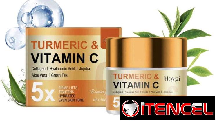 Crema hidratante (contiene colágeno, ácido hialurónico, aloe vera, Vit C, cúrcuma)