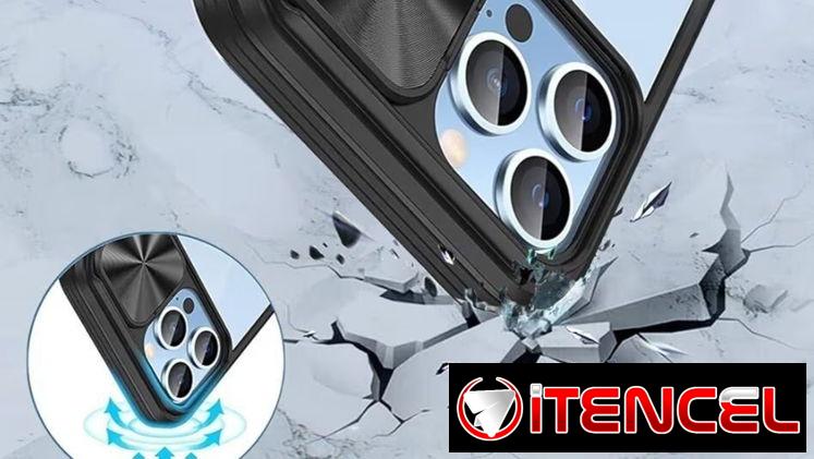 Funda Magnética para iPhone 17 con Cubierta Deslizable para Cámara