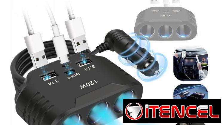 Adaptador Múltiples Puertos Usb Cargador De Coche Cig