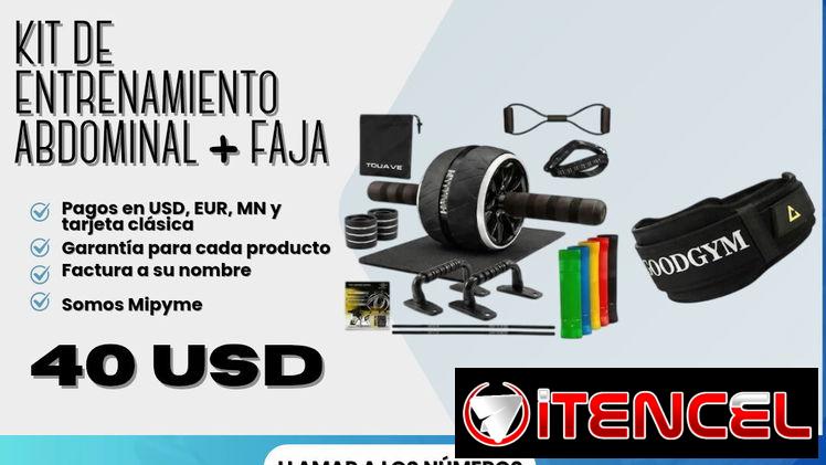 🔥 Kit de entrenamiento abdominal multifuncional + cinturón de soporte para gimnasio 💰 PRECIO ESPECIAL: 40 USD