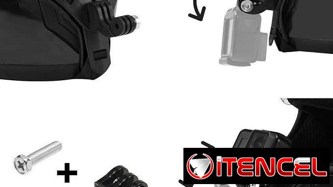 ☎️53544655 🛵 Entrega Disponible ⭐Soporte para cámara de acción en casco de motocicleta con correa para barbilla ⭐