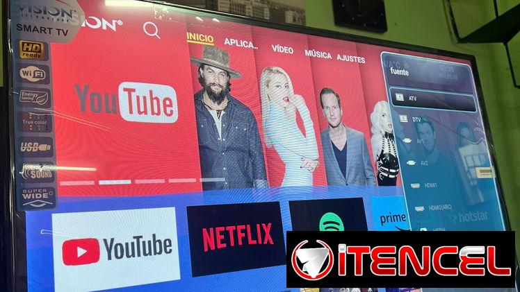 Smart TV 43 Pulgadas Visión (Híbrido) con cajita HD interna y soporte para la pared  $335 USD transporte incuido