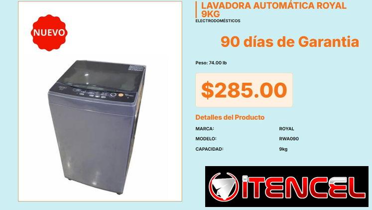 Automática Royal 9kg RWA090 Lavadora, Lavadora Royal 9kg Automática Modelo RWA090 VPT#-0493