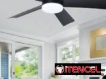 Ventilador de techo moderno Depuley 42 pulgadas 5 aspas, LUCES LED (3 MODO DE ILUMINACIÓN) NEGRO ó BLANCO,MANDO A DISTA