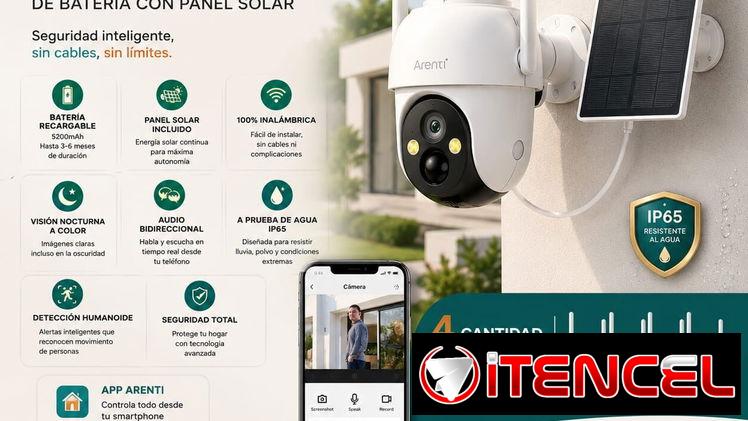Camara de seguridad con panel solar