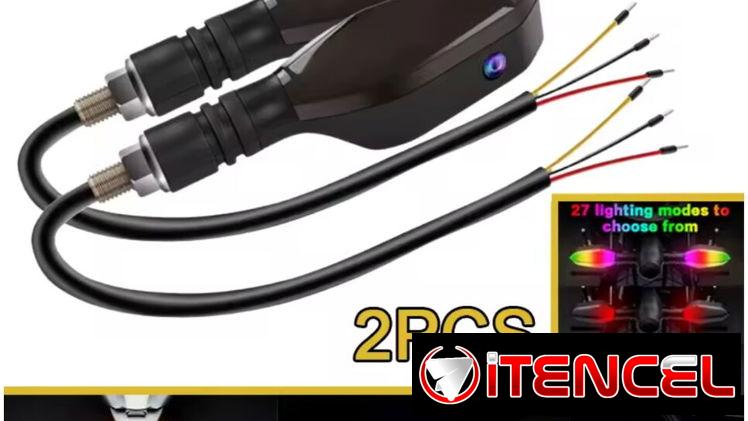 35 USD KIT DE 4 INTERMITENTES RGB PARA MOTOS
