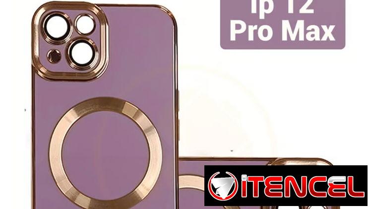 Cover Iphone 12 Pro Max TPU Todo Color Con Cámaras Protegidas Clm03 Morado
