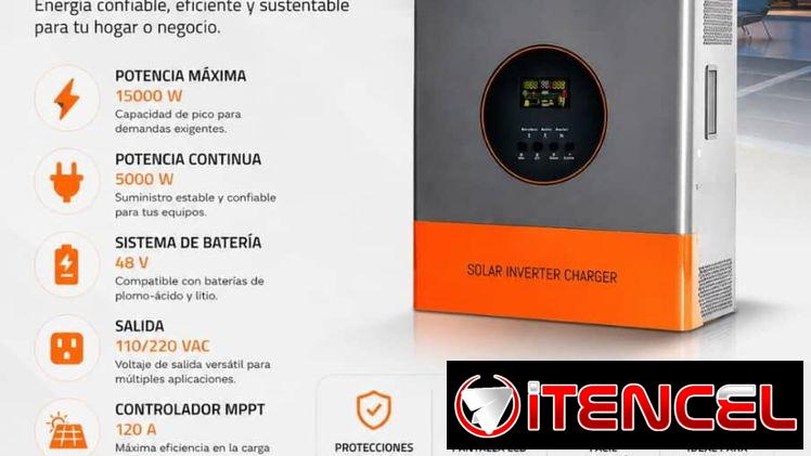 ⚡Inversor híbrido de 5kw Disponible en La Habana  Garantía que es nueva sellada en su caja  Precio 💸: 1️⃣1️⃣5️⃣0️⃣ USD