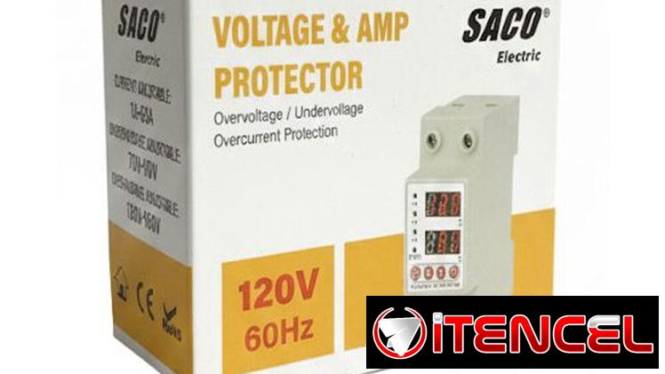 Protector de voltaje y amperaje digital SACO