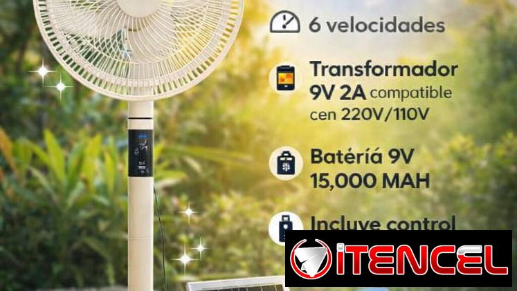 Ventilador con panel solar
