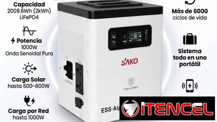 Estación de energía Saco Alpha ESS 1000W / 2000Wh
