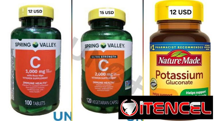 B12, biotin, D3, vitamina C, potasio, zinc