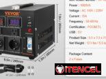 Transformador Convertidor de Voltaje VEVOR 1000W 110V-220V | MENSAJERÍA INCLUIDA