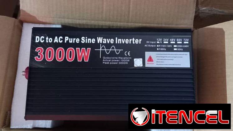 Inversor de Corriente DC a AC / 12v a 120v, 3000w Q7 – Lumina, Garantía de 1 mes, Entrega por un mínimo costo adicional