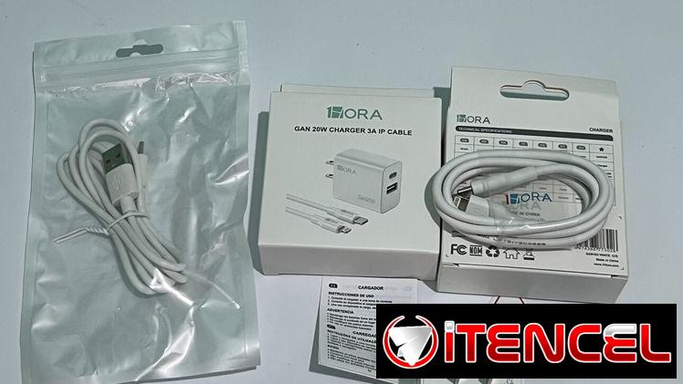 Combo Cargador 20W GAR163 Tipo C- Lightning + Cable Extra Tipo USB-C de 6A🔋