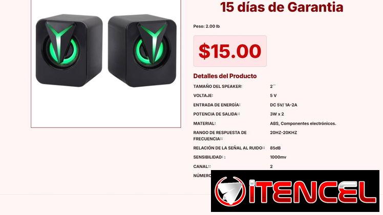 Útil y necesaria es la Bocinas para PC RGB FT-25-1 para cubanos VPT#-0046