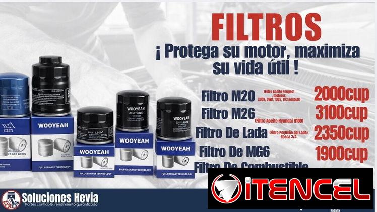 FILTROS DE ACEITE y PETRÓLEO : HYUNDAI H100 (M26) y PEUGEOT (M20)