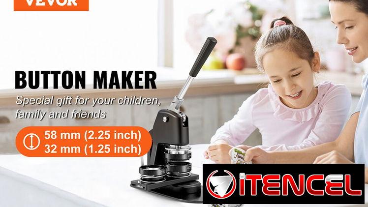 🎯 Máquina para Hacer Pines VEVOR + Accesorios | 32mm y 58mm | Ideal para Negocios y Manualidades