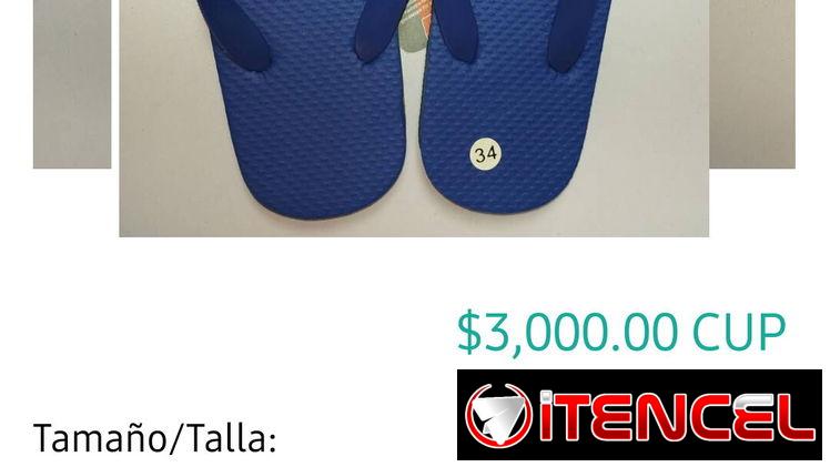 Chancletas números del 30 al 35