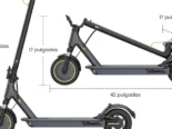 Scooter eléctrico plegable para adultos Roinside velocidad de hasta 30–35 KMPH autonomía hasta 37km