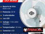 Ventilador recargable