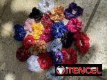 Gorros de satin por encargo y felpas scrunchies