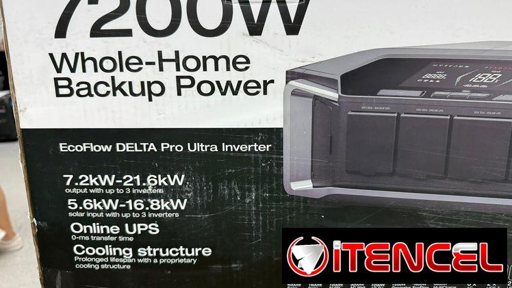 PLANTA ELECTRICA ECOFLOW DELTA PRO ULTRA 7200 W DE TRABAJO CONTINUO, 14400 W PICOS. SOLO INVERSOR SIN BATERIA