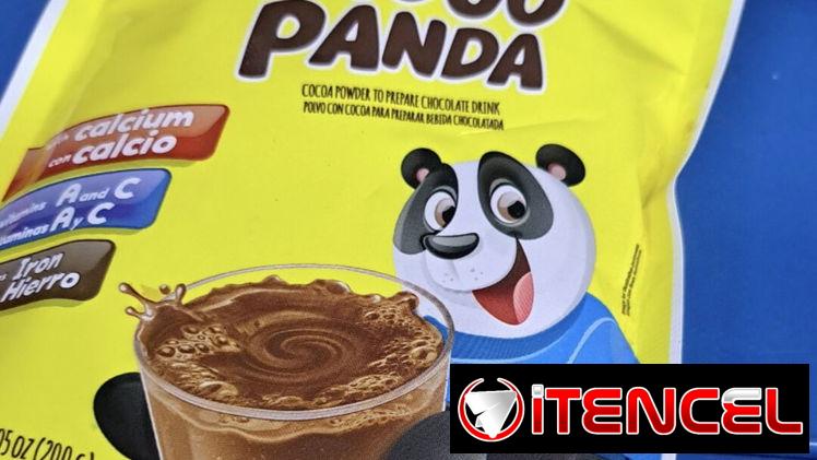 Chocolate Panda puro cocos listo a servir