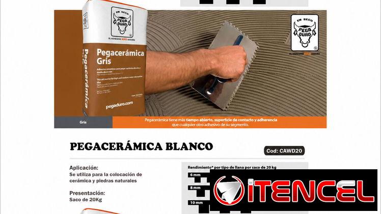 Cemento cola blanco y gris