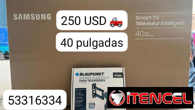 Smart tv Samsung 40 pulgadas con soporte giratorio