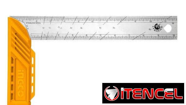 📐🔧 ESCUADRA ANGULAR INGCO – 300 mm, ACERO INOX, 90° – 9 USD
