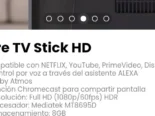 Fire TV Stick HD. Compatible con NETFLIX, YouTube, PrimeVideo, Disney. Nuevo