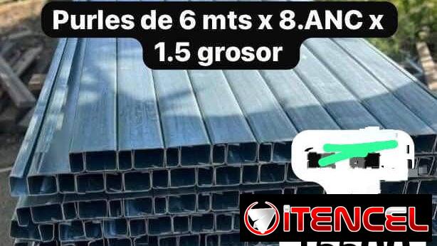Purles de 6 mts x8 ANC 1.5 grosor