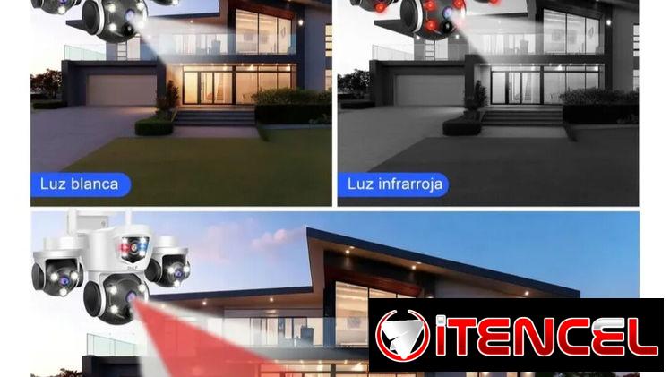 Cámara de seguridad Solar de 3 lentes a 18Mpx