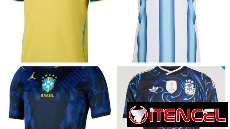 Pullover o Camisetas de Fútbol( Arg-Bra-Ale-Por-Esp-Ita-Fra-Ing-Hol-Pai)