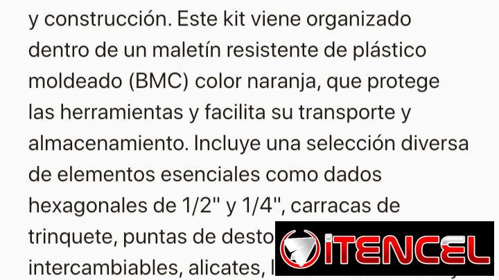 Juego herramientas 100 piezas