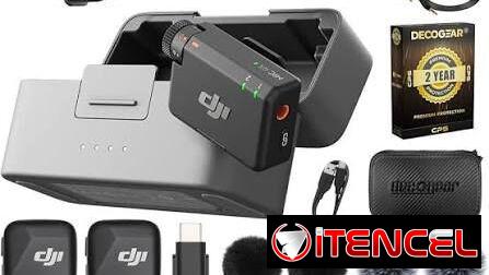 Micrófonos DJI Mini -receptor -base Sonido claro y estable con tecnología anti-interferencias (2.4 GHz) /