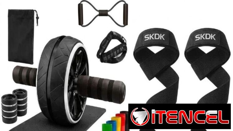 Kit de entrenamiento abdominal multifuncional + Correas de levantamiento
