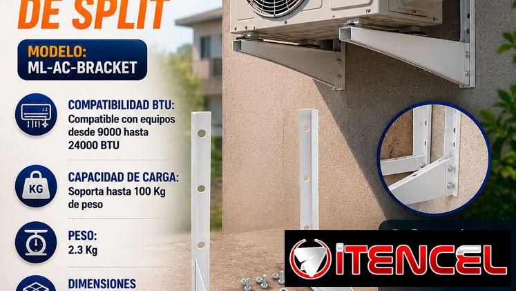 ❄️SOPORTE❄️ PARA SPLIT DE  9000 A 24000 BTU. MENSAJERÍA CON FACTURA Y GARANTÍA. 📲 54833699