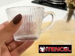 ⭐ Juegos de 6 Tazas de Vidrio con Asa