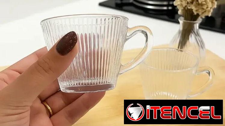 ⭐ Juegos de 6 Tazas de Vidrio con Asa